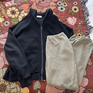 Brunette The Label Black sweater and joggers